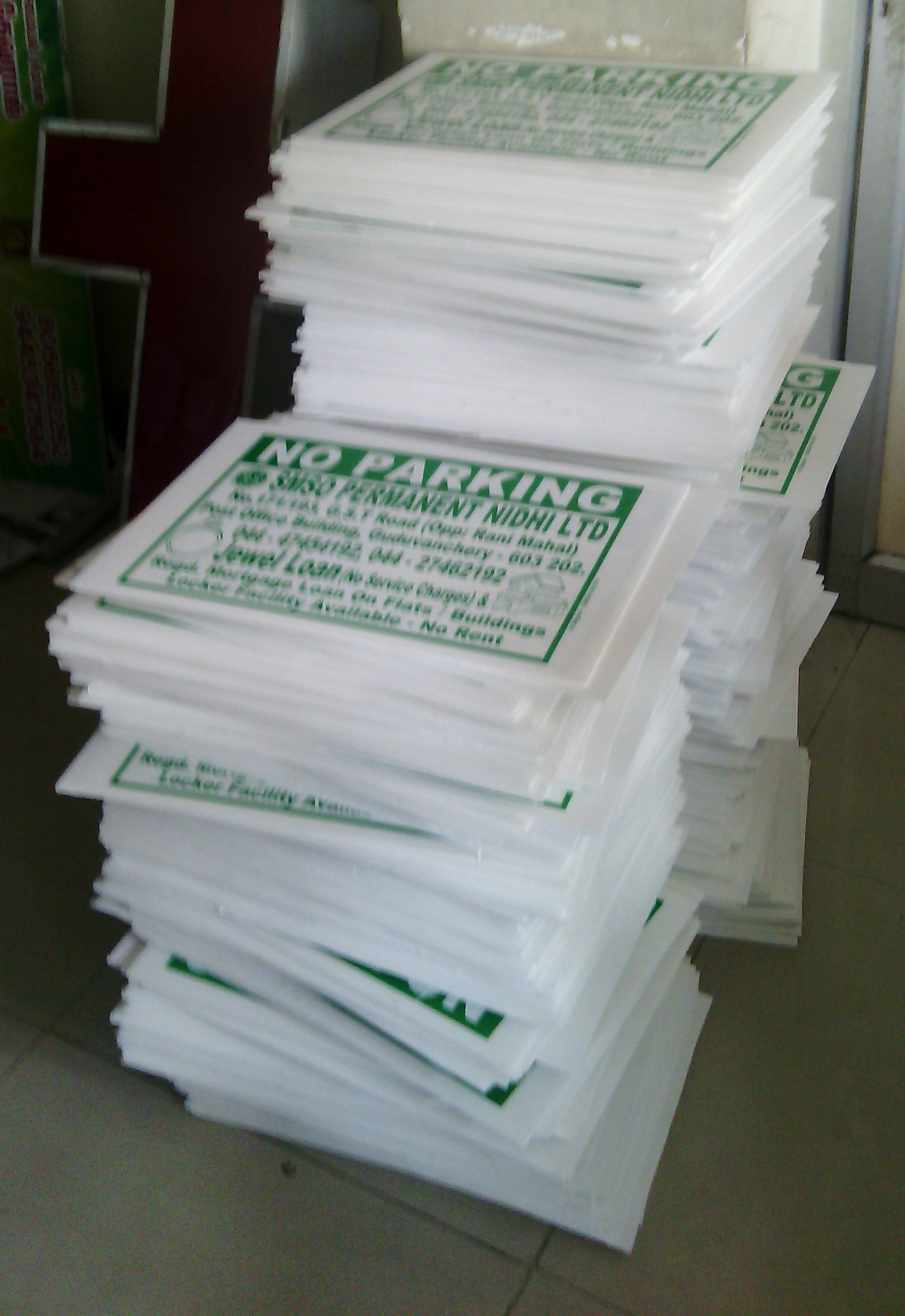 No Parking / Sun pack Sheet Print - Si Digital Guduvanchery